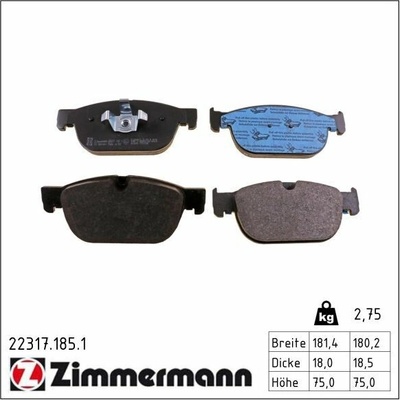 Sada brzdových platničiek kotúčovej brzdy ZIMMERMANN 22317.185.1