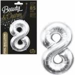 GoDan Foil Balloon Godan Number 8, silver, 85 cm 85cal (BC-HSR8)