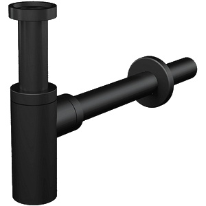Alcaplast Сифон за мивка dn32 design метал, черен мат (a400black)