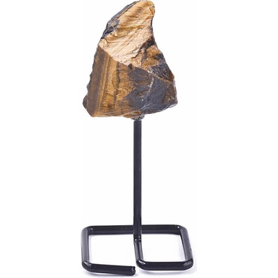 Nefertitis Tygří oko surové na podstavci - dekorace NF43241 - 11 cm