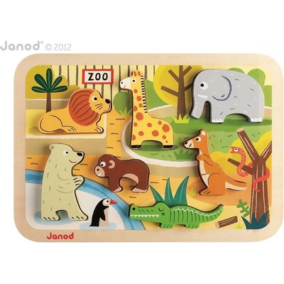 Janod vkladacie puzzle pre najmenších Farma Chunky J07055