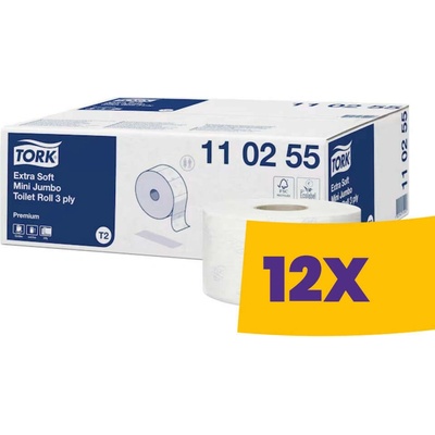 Tork v Mini Jumbo roli Premium Extra Soft T2 3-vrstvový 12 ks