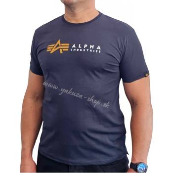 Alpha Industries Label T tričko pánske rep blue modré