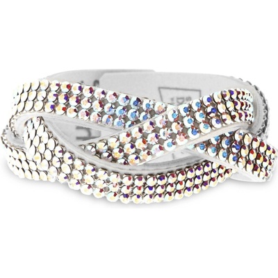 Spark náramek se Swarovski Elements krystaly bílý Braid BMESH9WAB AB
