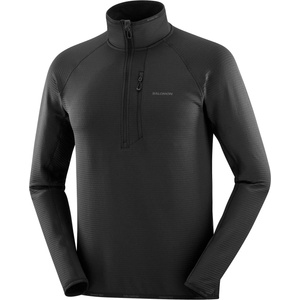 Salomon Мъжки поларен пуловер Salomon Essential Lightwarm Half Zip Fleece jumper - Deep Black (005-6760-0213)