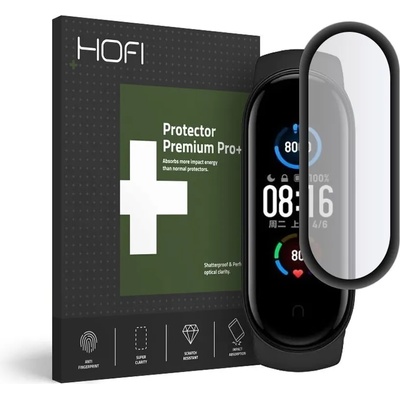 Hofi Хибридно стъкло за смарт часовник XIAOMI MI SMART BAND 5 от Hofi Hybrid Glass - с черна рамка ( 795787712368 - 1007 )