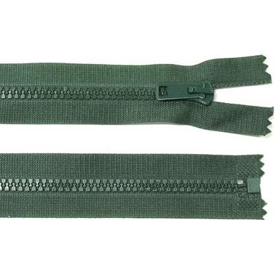 Kostěný zip no.5 rozepínací 80cm bundový color: 665 zelená