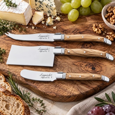 Laguiole Style de Vie sada nožů na sýr Laguiole Luxury olive 3 ks