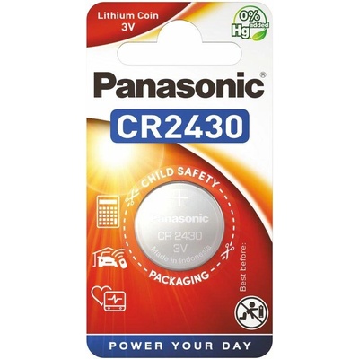Panasonic Бутонна батерия литиева panasonic cr2430, 3v, 1 бр. в блистер, цена за 1 бр (pan-bl-cr2430)