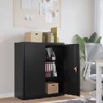 vidaXL Шкаф за папки черен 90x40x105 см стомана (339738)