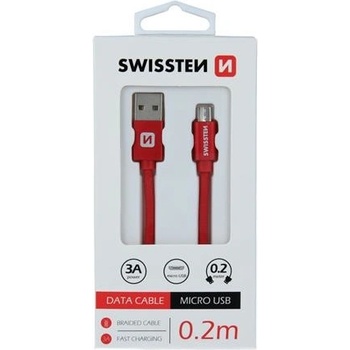 Swissten 71522106 USB/Micro USB, 0,2m, červený