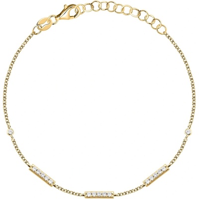 La Petite Story Nadčasový pozlacený náramek se zirkony Silver LPS05AWV73