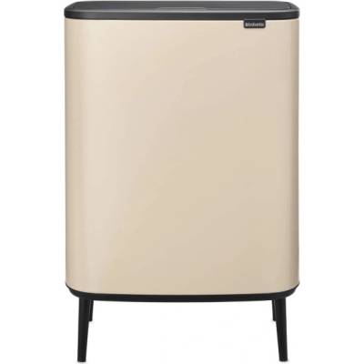 Brabantia Кош за боклук Brabantia Bo Touch Hi 1010457, 60 л, Странични отвори за пренасяне, Регулируеми крака, Бежов (1010457)
