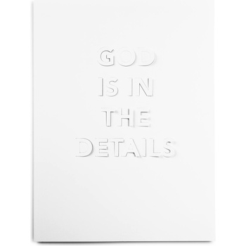 Cinqpoints Плакат God Is In The Details 30 x 40 см бял (AFFGIITD02W)