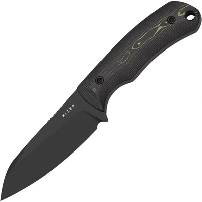 Kizer Field Mouse CPM 3V,Black Coating,FatCarbon Camo Gold 1135A1