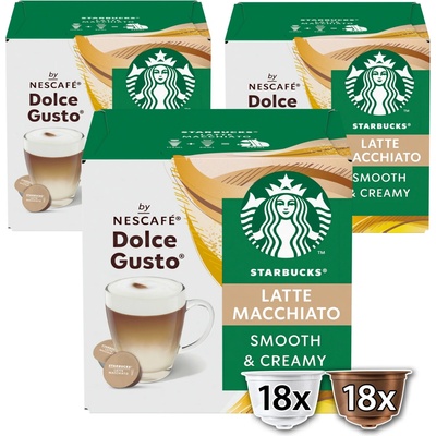 STARBUCKS NESCAFE DOLCE GUSTO LATTE MACCHIATO 3 x 12 kapsúl