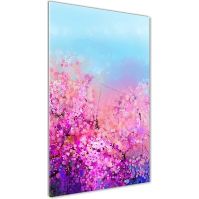 Vertikálny fotoobraz na skle Kvety višne 50x100 cm