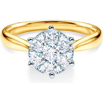 SAVICKI Годежен пръстен Savicki: двуцветно злато, диаманти