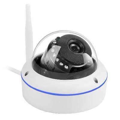 Bezpečnostní Wi-Fi Venkovní IP kamera DOME FullHD 1080P ONVIF slot na SD kartu AUDIO (Bezdrátová Wi-Fi odolná kovová venkovní IP kamera typu DOME s výkonným nočním viděním, rozlišením FullHD 1080P a s