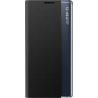 HQWear Нов калъф Sleep Case с флип и стойка за Samsung Galaxy S25 Edge - черен (5907769377129)