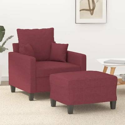 vidaXL 11461.3201087 s podnožkou vínové 60 cm textil