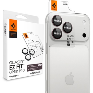 Spigen Протектор за камера Spigen (2 бр. ) Optik. tR EZ Fit Pro Camera Glass (AGL12044) - iPhone 18 Pro / iPhone 18 Pro Max - Бордо