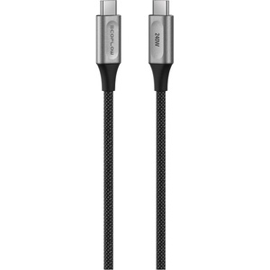 EcoFlow Кабел с бързо зареждане за устройства с USB-C порт - EcoFlow Rapid Pro USB-C to USB-C Data Cable 240W (180 см) (черен) (EFA-240W-C-C-CABLE-EU)