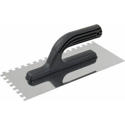 Hladidlo antikorové 270x130mm, plastová rukoväť, zuby 8x8mm