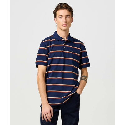 Wrangler tričko s límečkem Stripe polo Shirt in Navy 112362827