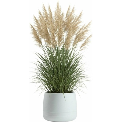 HowHomely PLASTOVÝ KVETINÁČ LUNA VASE 35X30 CM BIELA