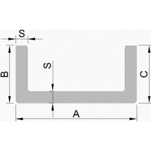 ehlinik Hliníkový U profil 25X25X2, 1m