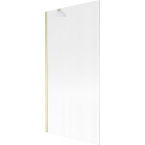 Mexen Next стена за вана с едно крило 90 x 150 см, райета, златисто четкано - 895-090-000-00-09-55 (895-090-000-00-09-55)