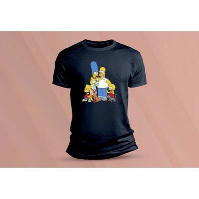 Sandratex dětské bavlněné tričko Simpsonovi. tmavě šedá
