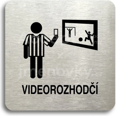ACCEPT Piktogram videorozhodčí II - stříbrná tabulka - černý tisk bez rámečku