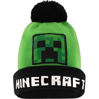 Detská zimná čiapka s brmbolcom Minecraft Creeper