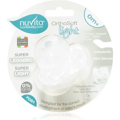 Nuvita Orthosoft Light биберон 0m+ Transparent