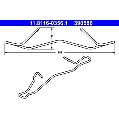 Pružina, brzdový třmen ATE 11.8116-0356.1 (11811603561)