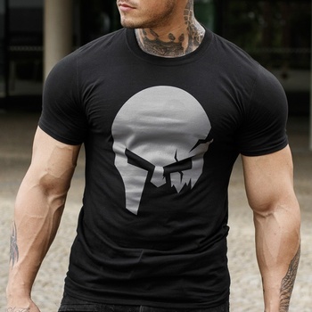 Ultrasoft tričko Iron Aesthetics Skull B&G čierna