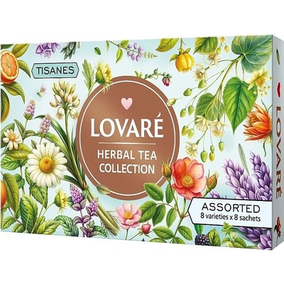 Lovaré Herbal Tea Collection kolekcia čajov 64 vrecúšok