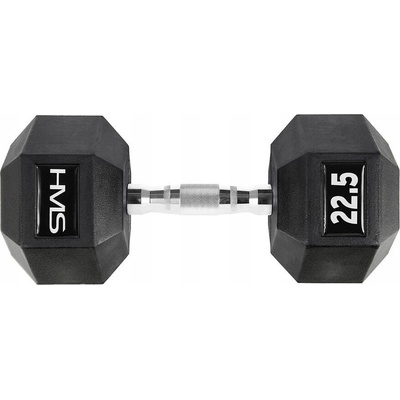 HMS Potažené pogumované činky s pevnou hmotností 1 x 22,5 kg