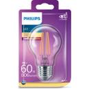 Philips LED Filament 60W E27 teplá biela A60 CL ND/4