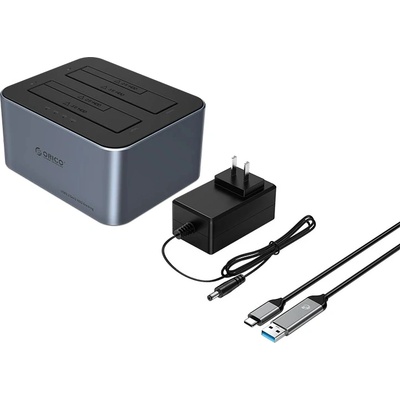 ORICO докинг станция Storage - HDD/SSD Dock - 2 BAY Offline Clone 2.5/3.5 USB-C/USB-A - 6626C3-C-V1 (6626C3-C-V1)