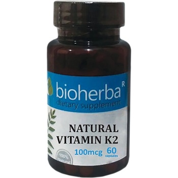 Image 1 of Bioherba Natural Vitamin K2 100 mcg [60 капсули]