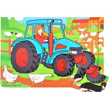 Bigjigs Toys Traktor 9 dílků