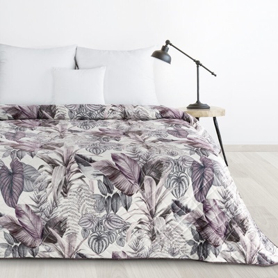 Takoy DESIGN 91 přehoz na postel DAVOS prošívaný s potiskem exotických listů-HF-468015 220 x 240 cm