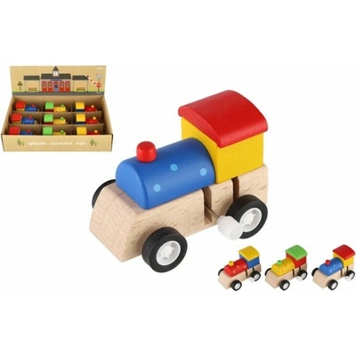 Teddies Mašinka na klíček dřevo 7cm