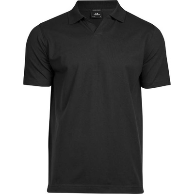 TEE JAYS tj1404 / Мъжка еластична поло тениска от плътен памук - черна xl (18140400204)