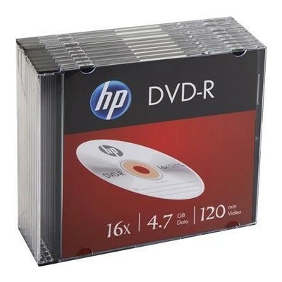 HP DVD-R 4,7GB 16x, slim, 10ks (DME000853)