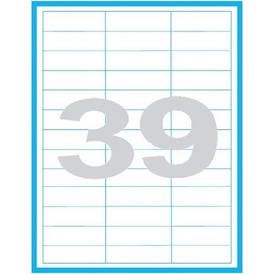 MP print etikety samolepící A4, 64x21 mm, 39ks/arch, 100 archů, reflexní žluté