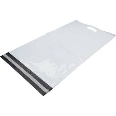 Plastová obálka s uchom, šírka 200 mm, dĺžka 350 mm, klopa 40 mm, 50 my, v balení 100 ks